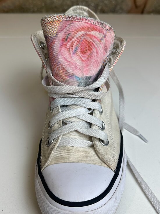 Converse Chuck Taylor All Star Lux Mid "Digital Floral" Wedge Sneakers - Picture 3 of 11
